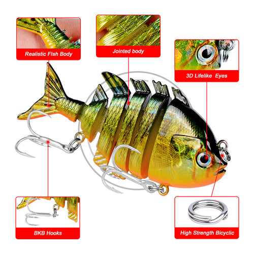 LiveGILL Six Section Jointed Swimming Lure