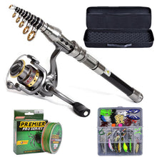 Load image into Gallery viewer, Carbon Fiber Telescopic Travel Fishing Rod (Complete Kit)