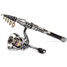 Load image into Gallery viewer, Carbon Fiber Telescopic Travel Fishing Rod &amp; Reel