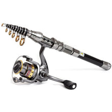 Load image into Gallery viewer, Carbon Fiber Telescopic Travel Fishing Rod & Reel