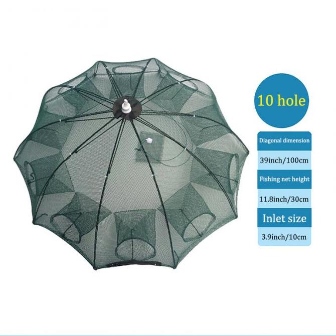 Fishernomics Magic Fish Trap Net with Bait Pocket 10 Sides 10 Holes