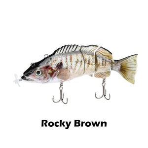 HENGJIA 15cm 54g USB Electric Robotic Swimbait – Self-Swimming Fish Lure For River & Ice Fishing