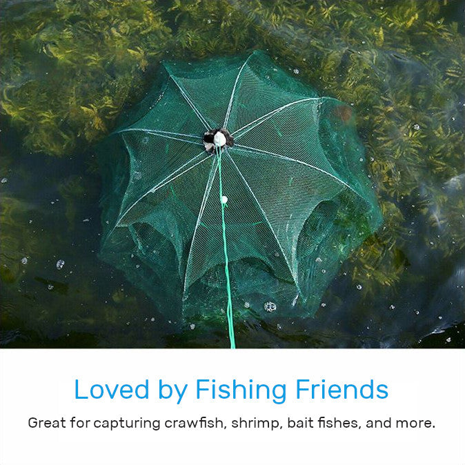 deal haven magic fishing net Fishernomics Magic Fish Trap Net with Bait Pocket 10 Sides 10 Holes