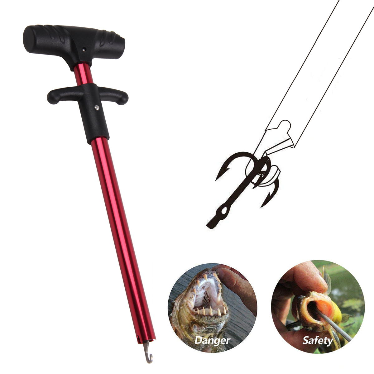 UnHooked - Quick & Easy Fishing Hook Remover Extractor Tool - 9.5 Inch