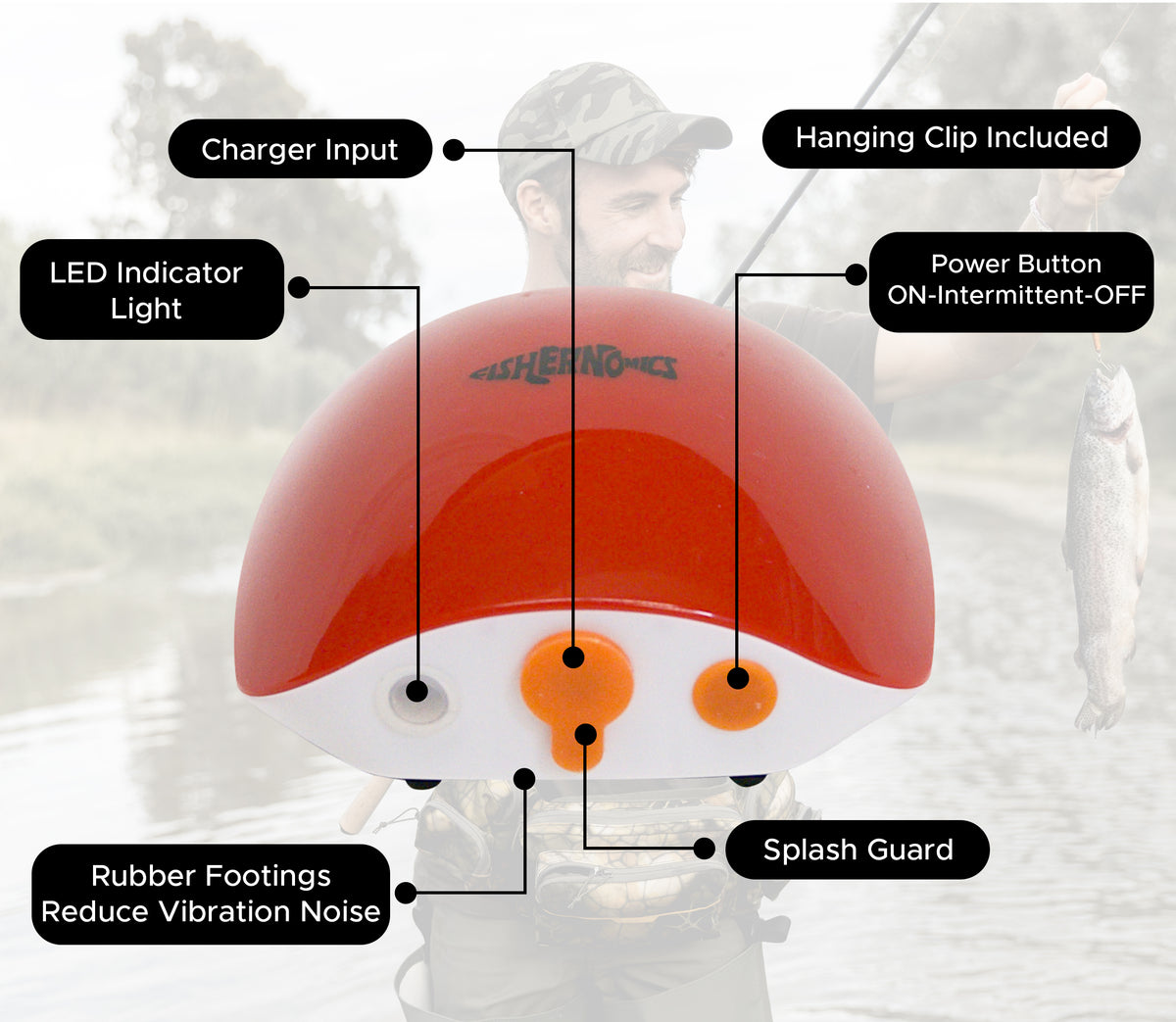 Fishernomics Portable USB Rechargeable Long Lasting Fishing Oxygen Air Pump