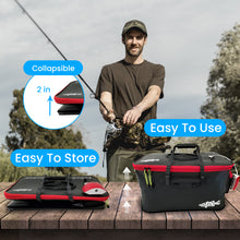 Load image into Gallery viewer, Foldable Fishing Bucket with Oxygen Aerator Pump