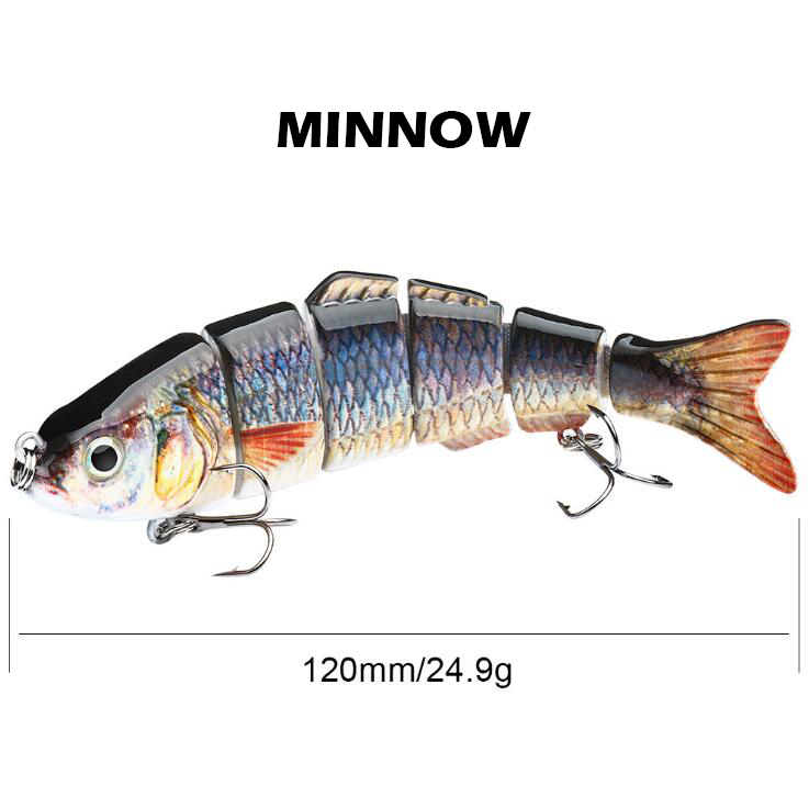 Six Segment Multi-Jointed Minnow Fishing Lure
