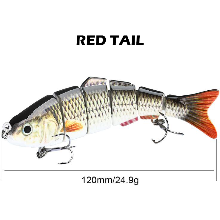 Six Segment Multi-Jointed Minnow Fishing Lure